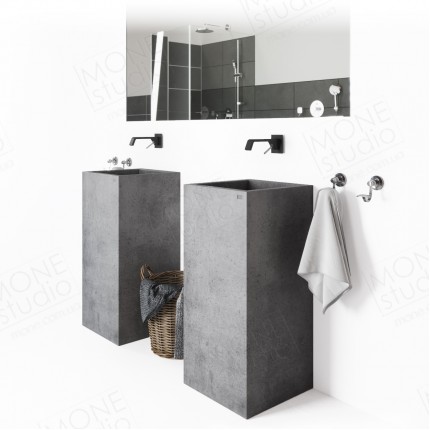 Умывальник из бетона консольный MONE studio U1B